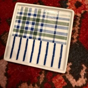 Plaid and Striped Ceramic coasters